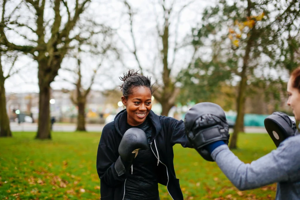 female-boxers-training-together
