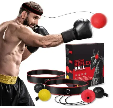 KTEBO Boxing Reflex Ball Headband Set