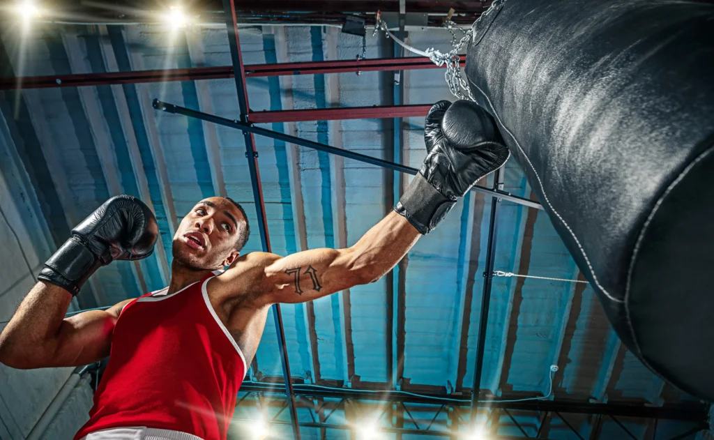 afro american male boxer