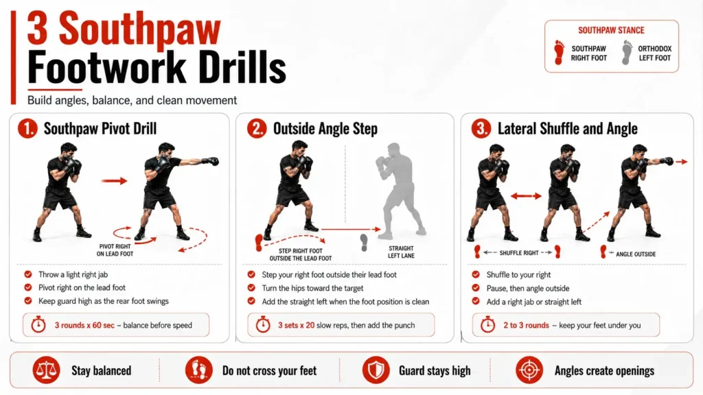 6. southpaw footwork drills