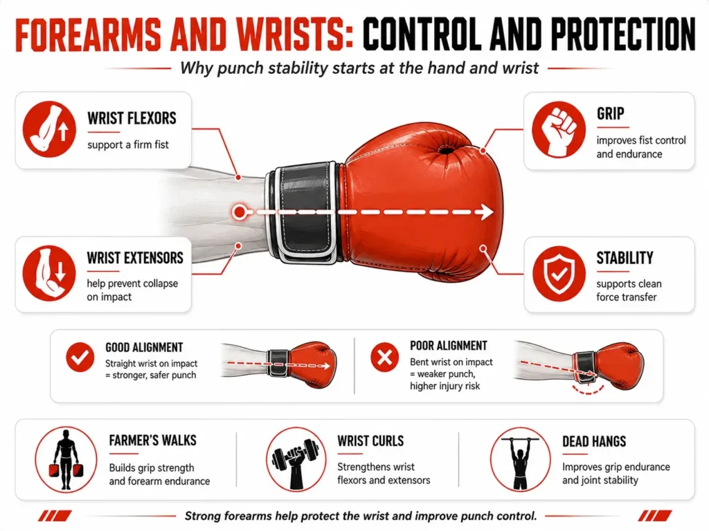forearms and wrist muscles for boxing